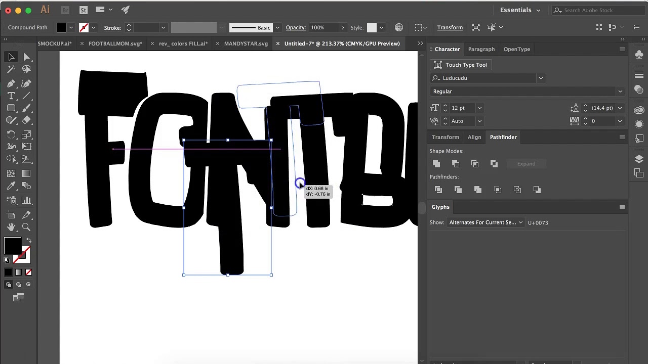 Edit logo text in adobe illustrator