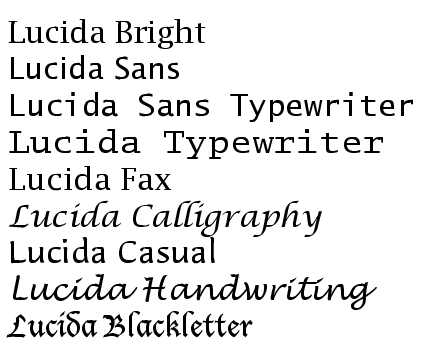 Free Font Lucida Calligraphy Narrow Normal